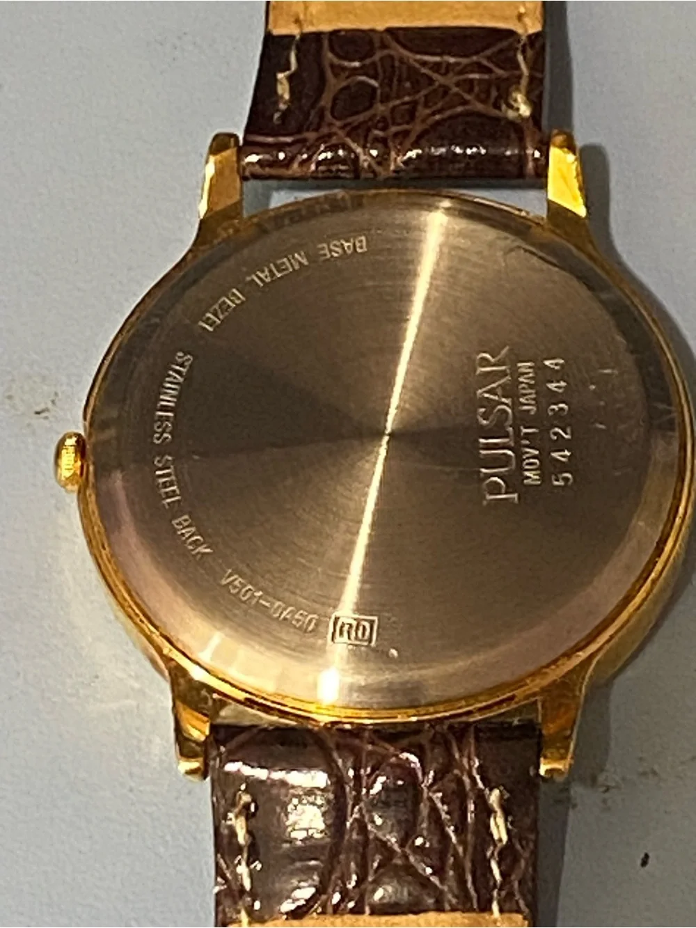 Vintage Pulsar By Seiko  Japan Quartz Dress Watch  512344 Gold Tone Original Box